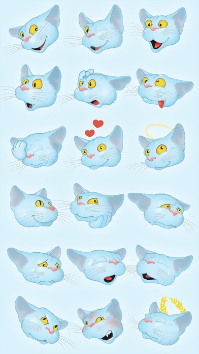 Blue Cat emoji screenshot 2