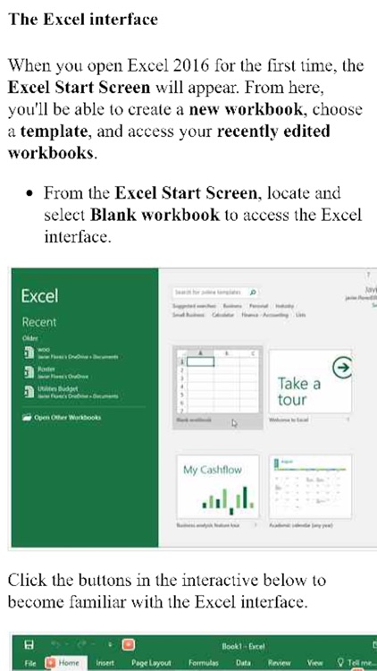 Tutorial for Microsoft Excel 2016 - Step by step to learn Excel