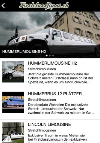 FirstclassLimos.ch - exklusive Mietwagen & Limousinen screenshot 3