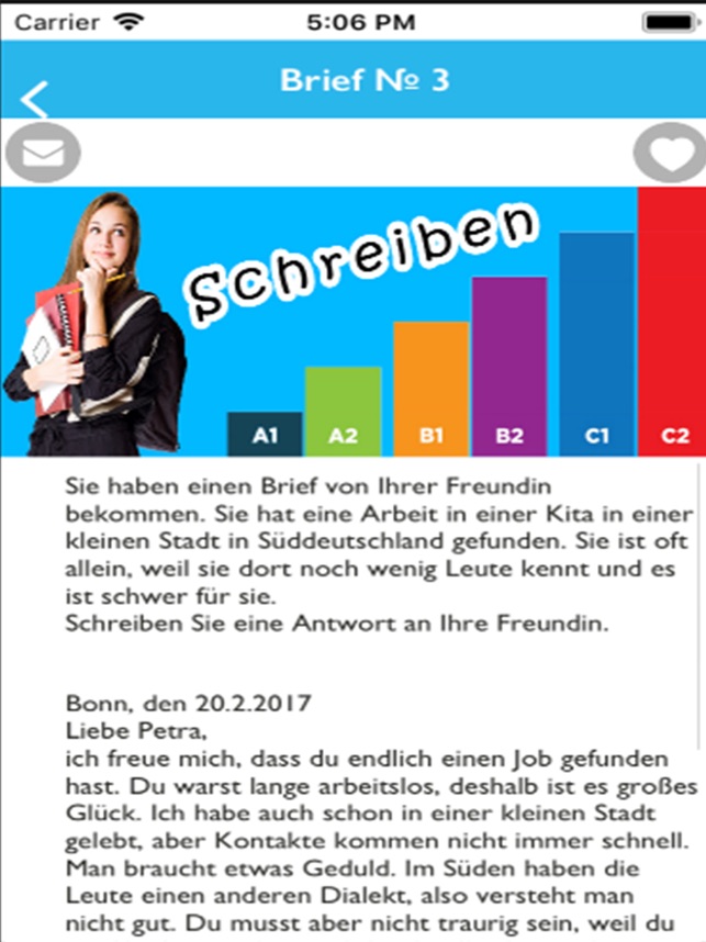 Biteum Information Bruef B2 Muster - Deutsch B2 - Einen Brief schreiben - Eine Information ...