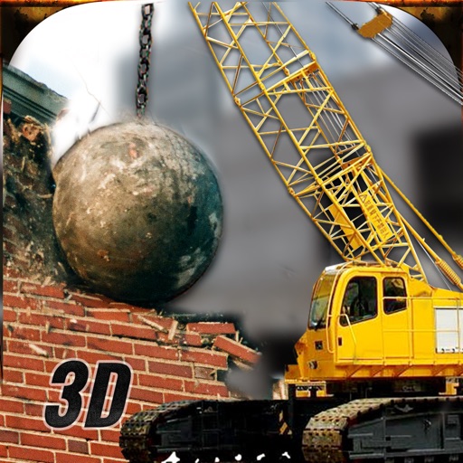 Extreme Wrecking Ball Construction & Demolition Crane 3D Icon