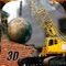 Extreme Wrecking Ball Construction & Demolition Crane 3D