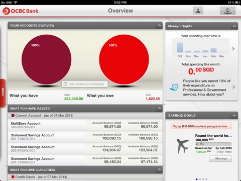 OCBC SG iPad Edition screenshot 2