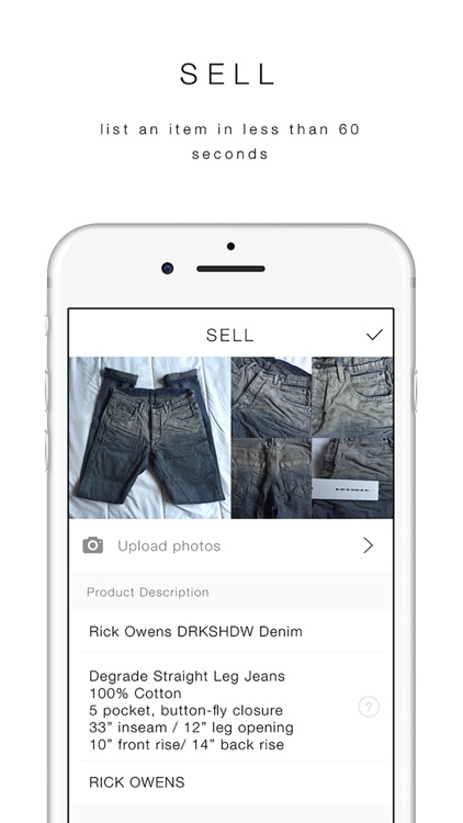 Men's clothing outlet app