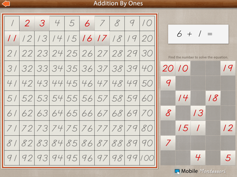 Addition Charts LITE - Montessori Approach to Math screenshot 3