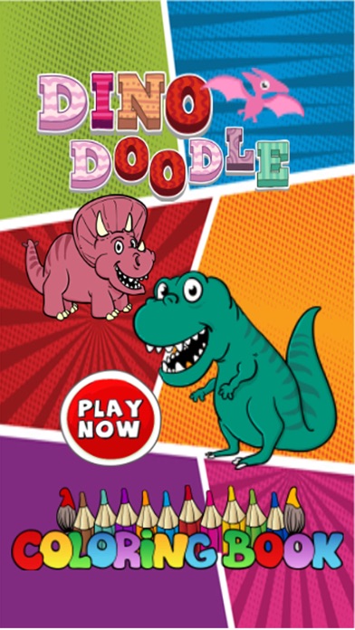 How to cancel & delete Dinosaur coloring page for kid doodle coloringbook from iphone & ipad 1