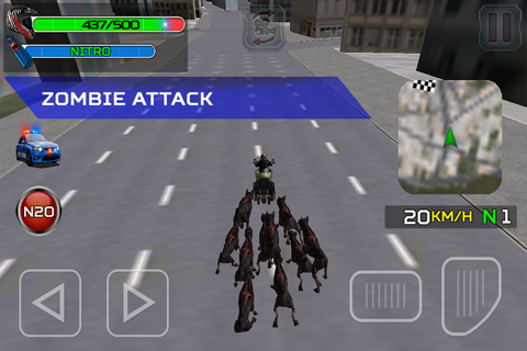 Zombie City : Police MotorCycle screenshot 2
