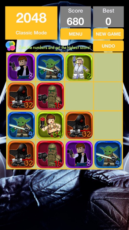 2048 + UNDO Number Puzzles - "for Lego Star Wars"