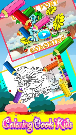 Pony Coloring Book For Child - 绘画比赛 手指画 嬰兒遊戲(圖1)-速報App