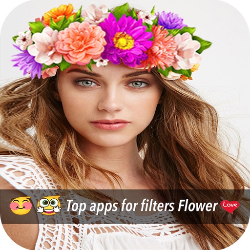 Flower Filters Crown -  Collage Flower for snapshat Icon