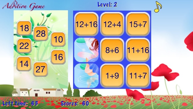 Addition math game