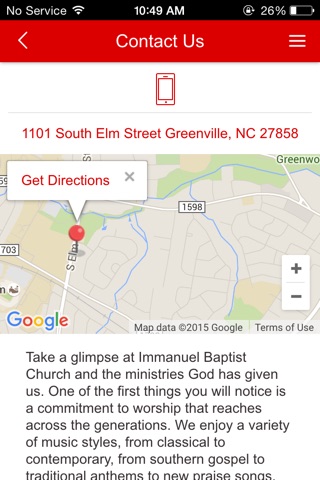 Immanuel Baptist Church - NC screenshot 3