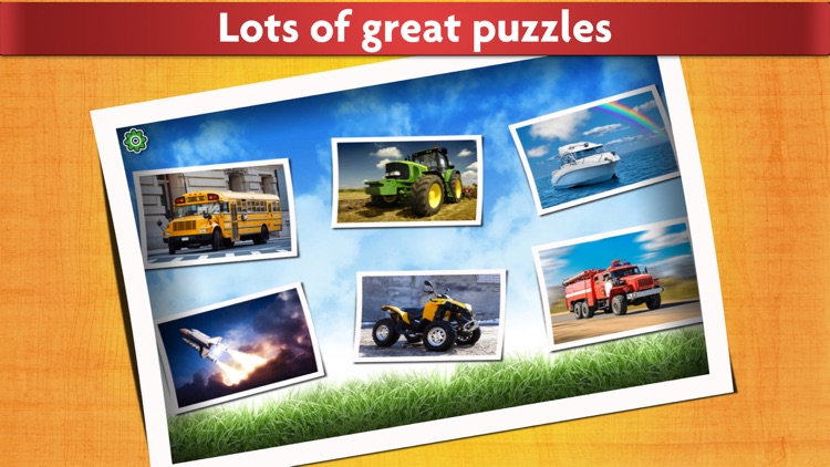 Cars, trucks and trains puzzles - Relaxing photo picture jigsaw puzzles for kids and adults