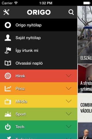 Origo hírek screenshot 2