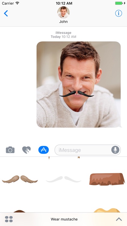 Wear a mustache - stickers for iMessage screenshot-3