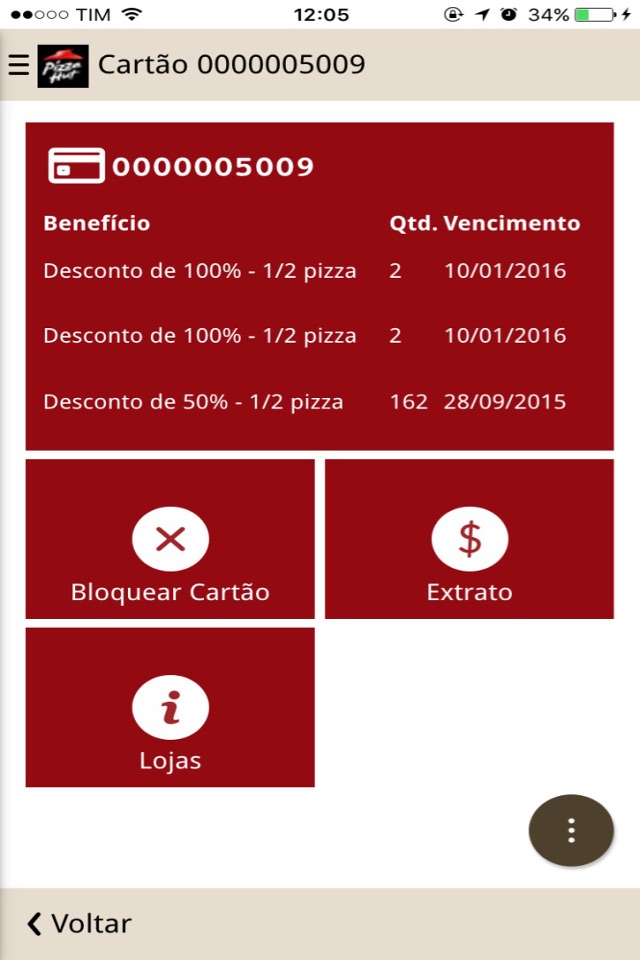 Cartão Clube Pizza Hut SP screenshot 3