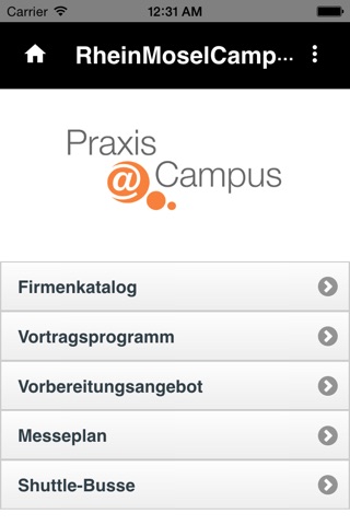 Praxis@Campus screenshot 2