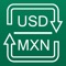 A handy app to convert between US Dollars (USD) and Mexican Pesos (MXN)