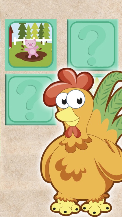 Scratch farm animals & pairs game for kids