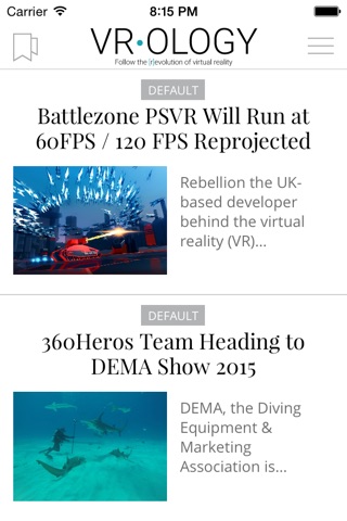 VROLOGY - Virtual Reality News & Augment Reality News screenshot 2