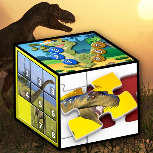 Kids dinosaur puzzles and number games