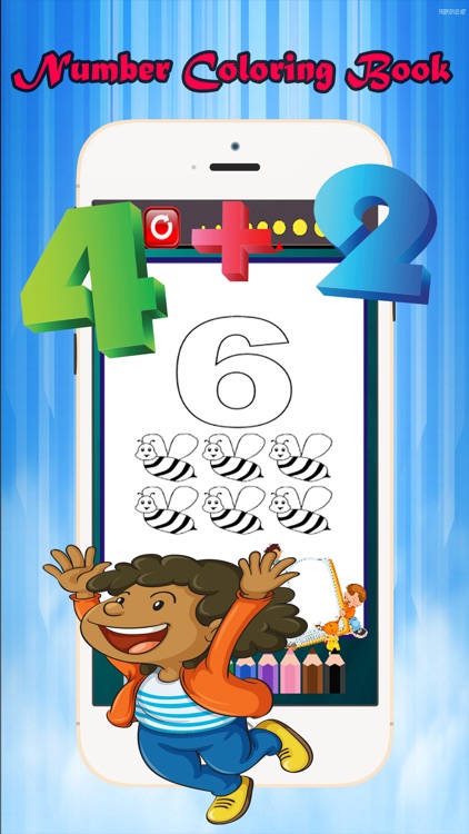 Coloring Book: 123 Write Learn English Number Page