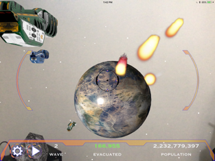 Asteroid Apocalypse AR, game for IOS