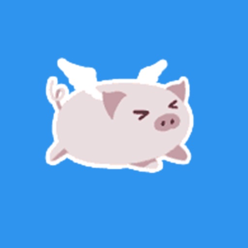 Little pig over the barriers-cute little pig icon