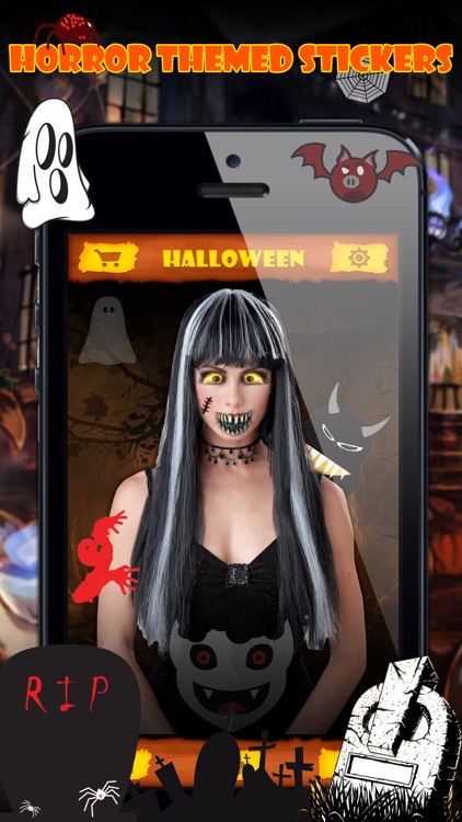 Halloween Emoji Stickers - Face Photo Makeup Games screenshot-4