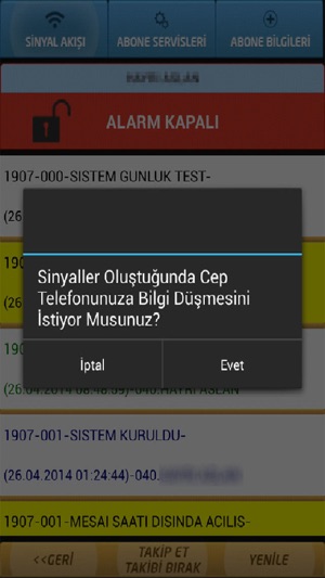 Merkez1 Alarm