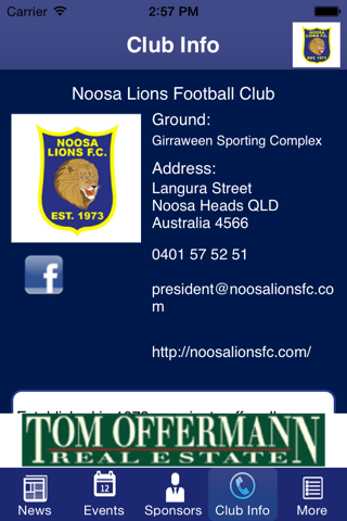 Noosa Lions Football Club screenshot 4