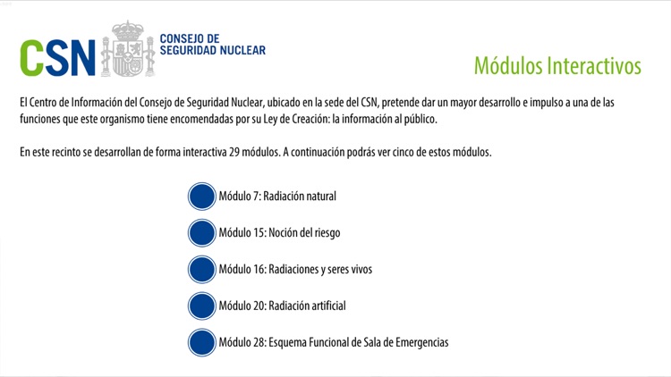 Módulos Interactivos CSN