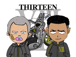 メンズ人気アパレルブランド Thirteen Japan(サーティーンジャパン)公式アプリ・リアルアウトローファイトクラブのステッカーが登場!!
