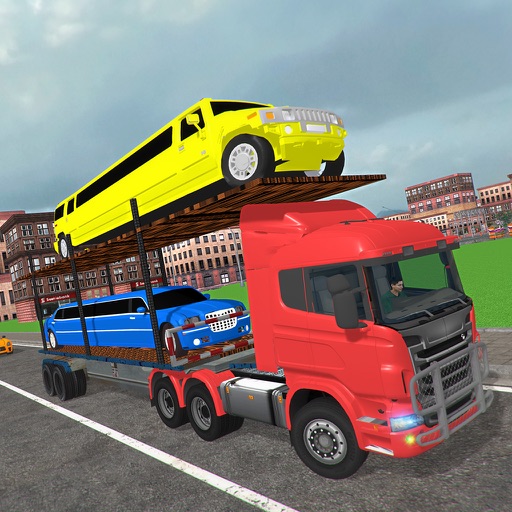 Limo Car Transporter Trailer Truck 3D icon