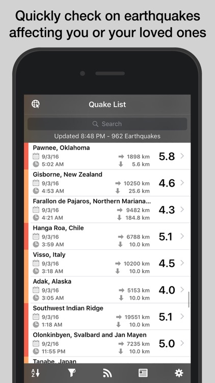 QuakeFeed Earthquake Map, Alerts, and News