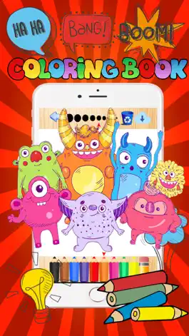 Game screenshot Coloringbook monster free crayon games for toddler apk