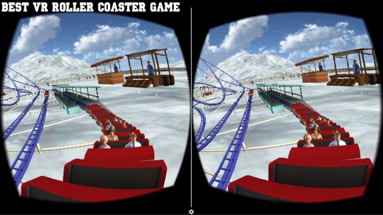 VR Roller Coaster Ride: Winter Amusement Park Pro