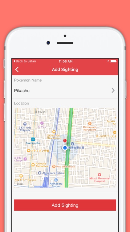 Pokemap Go - Searching app