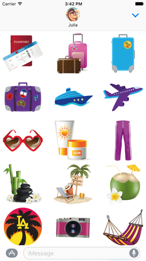 Travel Stickers – Holiday Greetings for iMessage(圖4)-速報App