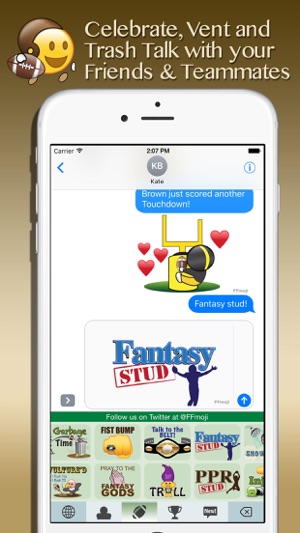 FFmoji 2016 - Your Fantasy Football Emoji Keyboard(圖2)-速報App