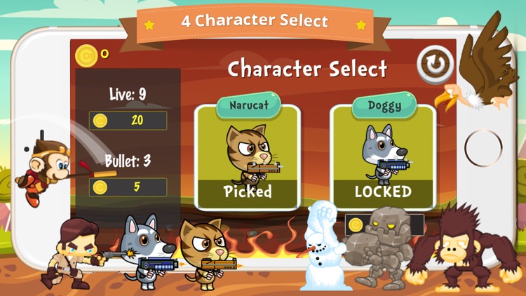 Cat Brothers Platform Bullet VS Gorilla Ape Kong