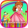 A Princess Coloring Book for Girls: Learn to Paint Color Princess, Unicorn, Castle and Frog