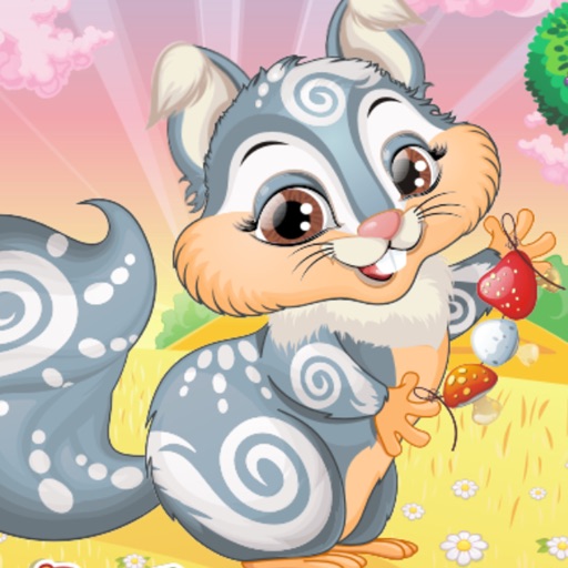 Cute little squirrel-squirrel fun labor of love icon