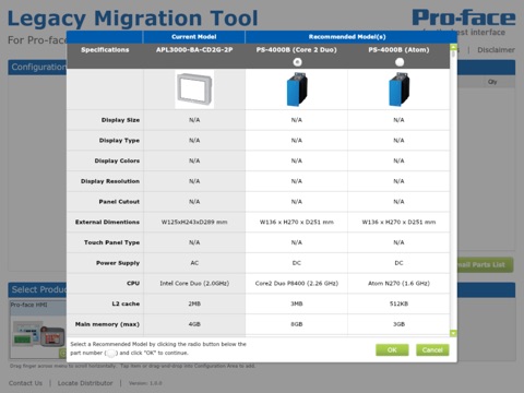 Pro-face Legacy Migration Tool screenshot 2