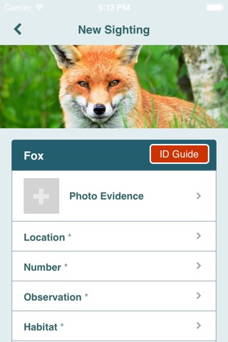 Mammal Tracker screenshot 2