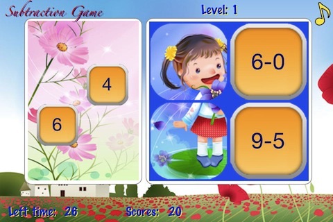 Subtraction math game screenshot 2