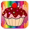 Icon Cupcake Coloring Book - Draw Paint Kids Game