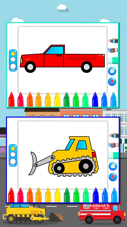 Trucks Connect the Dots and Coloring Book for Kids Lite screenshot-4