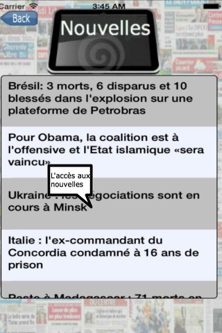 Nouvelles de France screenshot 2