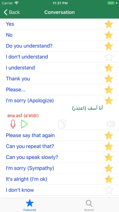 Learn Arabic Language Offline screenshot 2